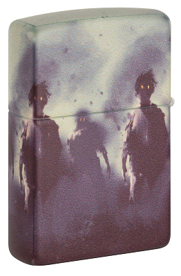Зажигалка ZIPPO Zombie Design с покрытием 540 Matte, латунь/сталь, белая, матовая, 38x13x57 мм