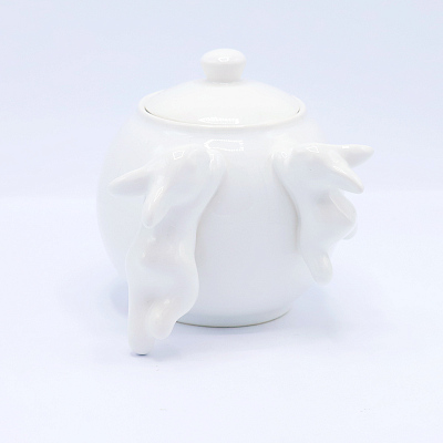 Сахарница с кроликами (NEW), 1000 мл, Белый (Белый)