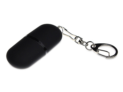 USB 3.0- флешка Goutte Soft-touch на 256 Гб каплевидной формы (Чёрный)