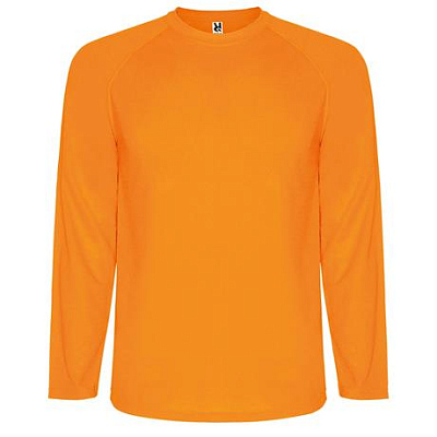 Спортивная футболка MONTECARLO L/S мужская, ФЛУОРЕСЦЕНТНЫЙ ОРАНЖЕВЫЙ 2XL (Флуоресцентный оранжевый)