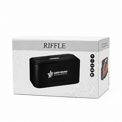 Беспроводная колонка Riffle с подсветкой гравировки, черный