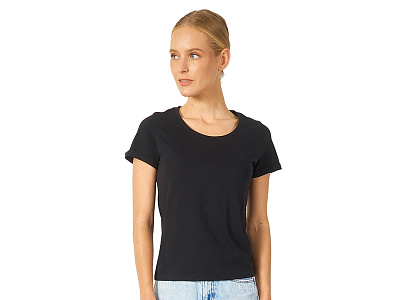 Футболка Sydney с подвернутыми рукавами, женская (Чёрный)