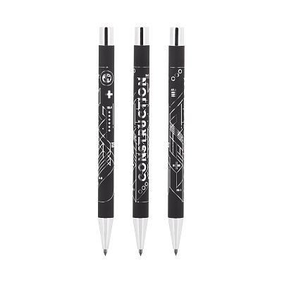 Набор "Aurora" (ручка+карандаш), покрытие soft touch, черный