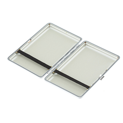 Портсигар S.Quire, нержавеющая сталь, искуственная кожа, бежевый, 7,4х11,5х1,8 см