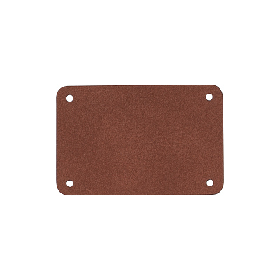 Шильд 4х6 см имитация кожи  (Коричневый)