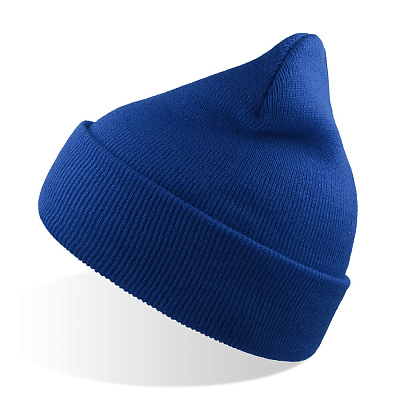 Шапка вязаная двойная WIND с отворотом (Ярко-синий) Шапка вязаная двойная WIND с отворотом (Ярко-синий)