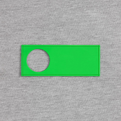 Лейбл из ПВХ с вырубкой «Круг», зеленый неон