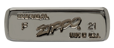 Зажигалка 65th Anniversary Zippo Slim® с покрытием Black Ice®, латунь/сталь, чёрная, 29x10x60 мм