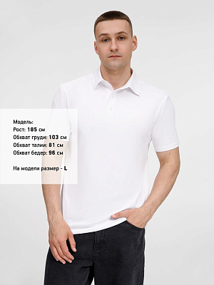 Рубашка поло унисекс Senti, белая