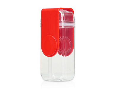 Бутылка для воды JUICY DRINK BOX, 290 мл (Прозрачный, красный)