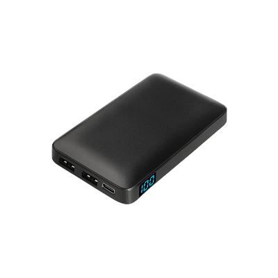 Внешний аккумулятор с цветной подсветкой Анкор Макс (Ancor Max) 5000 mAh, черный (Чёрный)