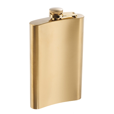 Фляга S.Quire 0,27 л, сталь, золотистая