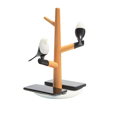 Интерьерная лампа с беспроводной зарядкой Ribon (Коричневый) Интерьерная лампа с беспроводной зарядкой Ribon (Коричневый)