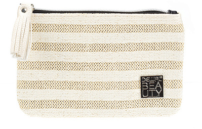 Косметичка Dewal Beauty серия "Рогожка", беж. светлый, 20х13,6х1,0 (Бежевый)