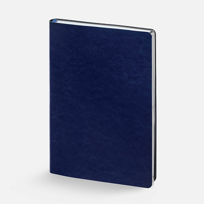 Ежедневник Nebraska Flex, недатированный  с серебром (Синий)