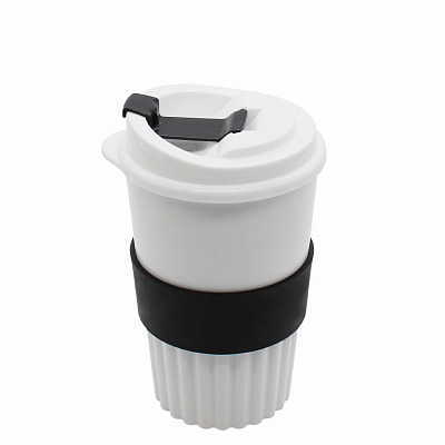 Стакан Classic White Green Line, 350 мл (черный) (Чёрный)