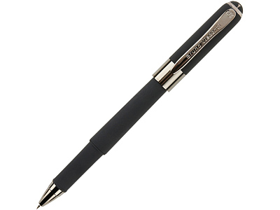 Ручка пластиковая шариковая Monaco софт-тач (Черный, вороненая сталь)