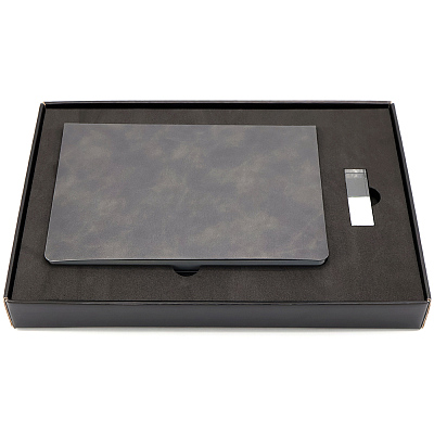 Подарочный набор ЗАМЕТЬ И ЗАПОМНИ, темно-серый