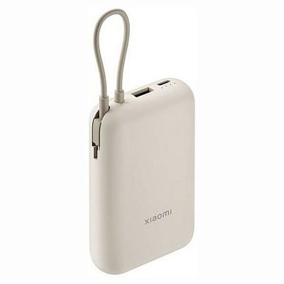 ПЗУ со встроенным кабелем Xiaomi Power Bank 10000, голубой