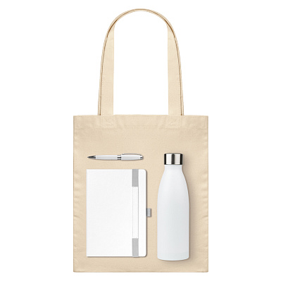 Подарочный набор Galaxy (ежедневник, ручка, термобутылка, шоппер) (Белый) Подарочный набор Galaxy (ежедневник, ручка, термобутылка, шоппер) (Белый)