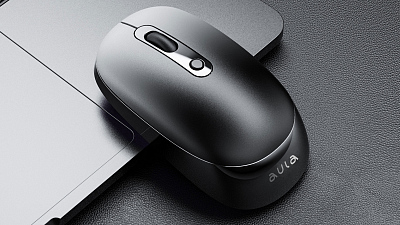 Мышь беспроводная AULA AM207, голубой