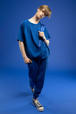 Футболка унисекс оверсайз T2, синяя (Синий)