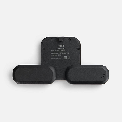 Складная станция беспроводной зарядки Trilogic, черная