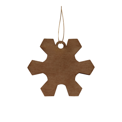 Ёлочная игрушка Снежинка (белый с золотым )