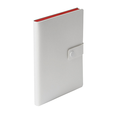 Ежедневник недатированный Stellar, А5, белый, кремовый блок  в линейку, с красным обрезом