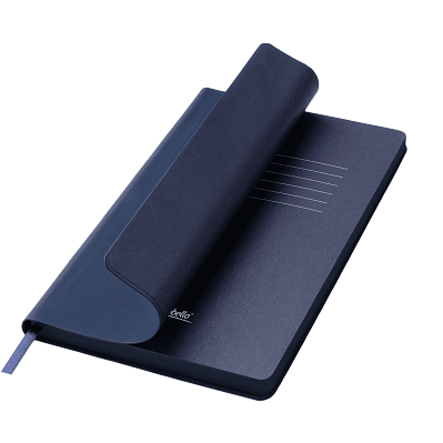 Ежедневник Latte soft touch недатированный, синий (Синий, бежевый)