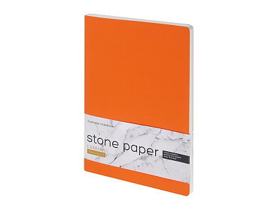 Тетрадь с каменной бумагой А5 Carrara (Оранжевый)
