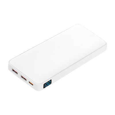 Внешний аккумулятор с подсветкой Ancor PD Plus 10000 mAh  (Белый)