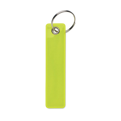 Reflective key ring in PVC (Неоновый желтый цвет)