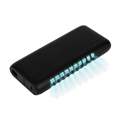 Внешний аккумулятор с встроенной УФ лампой Uno 6000 mAh, черный (Чёрный)