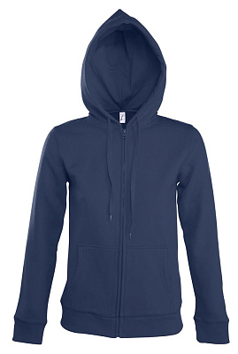 Толстовка женская на молнии с капюшоном Seven Women, темно-синяя (Тёмно-синий)