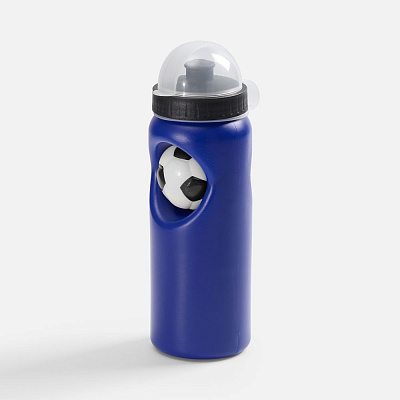 Бутылка с антистрессом Footballer, синяя (Синий)