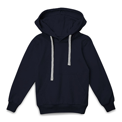 Толстовка с капюшоном детская Kirenga Kids, темно-синяя (Тёмно-синий)