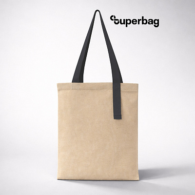 Шоппер Superbag Light, с внутренним креплением-полукольцо (неокрашенный с серым) (Неокрашенный с серым)