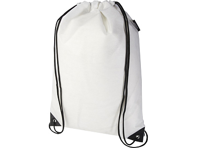 Рюкзак-мешок  на шнурке Evergreen из переработанного нетканого материала (Белый)