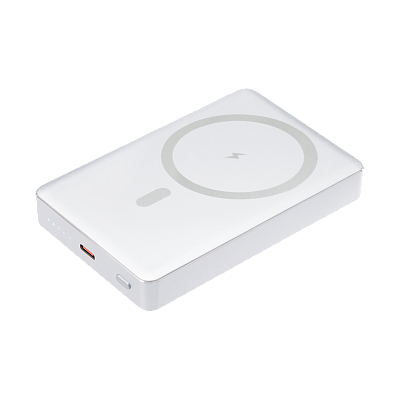 Внешний аккумулятор Atlantis PD Plus 10000mAh с функцией беспроводной зарядки 15W  (Серебряный)