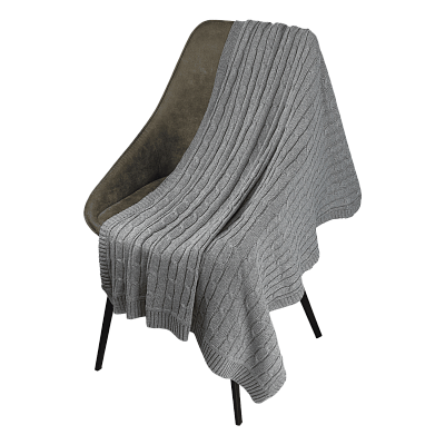 Плед Fado вязаный  (без подарочной коробки) (Серый)