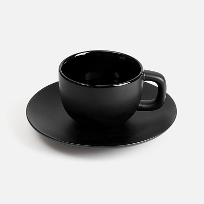 Чайная пара Stansa, черная (Чёрный)