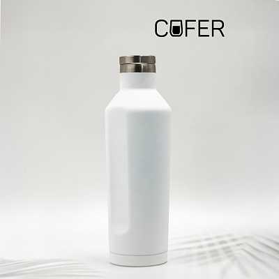 Термобутылка E-shape софт-тач (белый) (Белый)