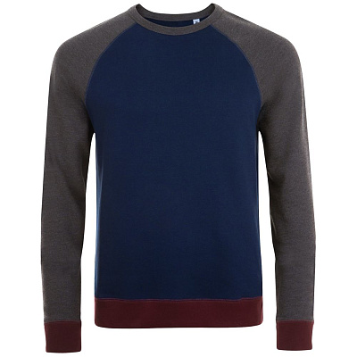 Толстовка унисекс Sandro, темно-синяя с черным меланжем (Тёмно-синий)