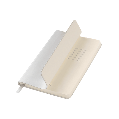 Ежедневник Спарк мини (Spark mini) A6 недатированный, серебряный (Серебряный, бежевый)
