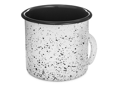 Кружка эмалированная Retro (Белый, черный)