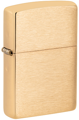 Зажигалка ZIPPO с покрытием Brushed Brass латунь/сталь золотистая матовая 38x13x57 мм