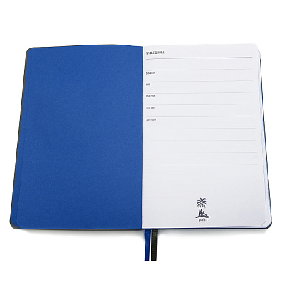 Ежедневник A5 недатированный Molfetta в мягком переплёте, серо-синий