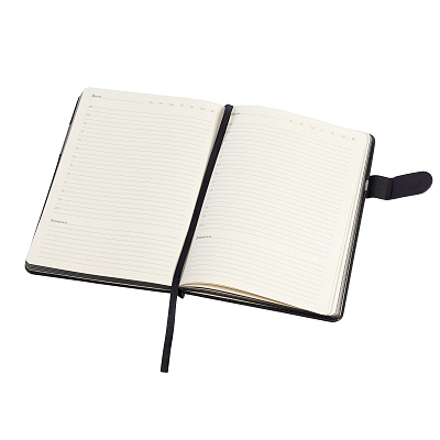 Ежедневник недатированный "Бари", формат А5, черный с серым