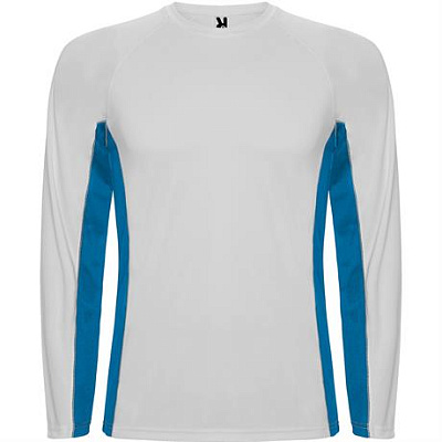 Спортивная футболка SHANGHAI L/S мужская, БЕЛЫЙ/КОРОЛЕВСКИЙ СИНИЙ S (Белый/королевский синий)